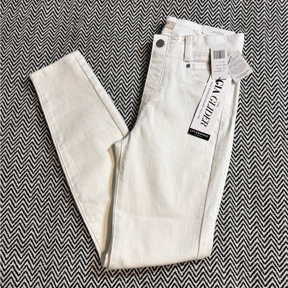 Liverpool The Gia Glider Ankle Skinny Jeans In White | Pull On Jeans | Sz 25 - Picture 7 of 7